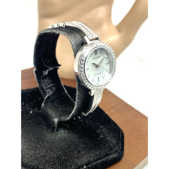 Citizen Women's Watch EM0860-51D Eco Drive Mother of Pearl Dial Silver Steel - Picture 14 of 14